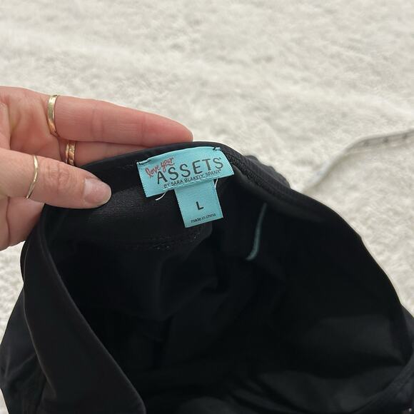 Love Your Assets by Sara Blakely Spanx Swim Dress Large Black Ruched Halter - Picture 5 of 7